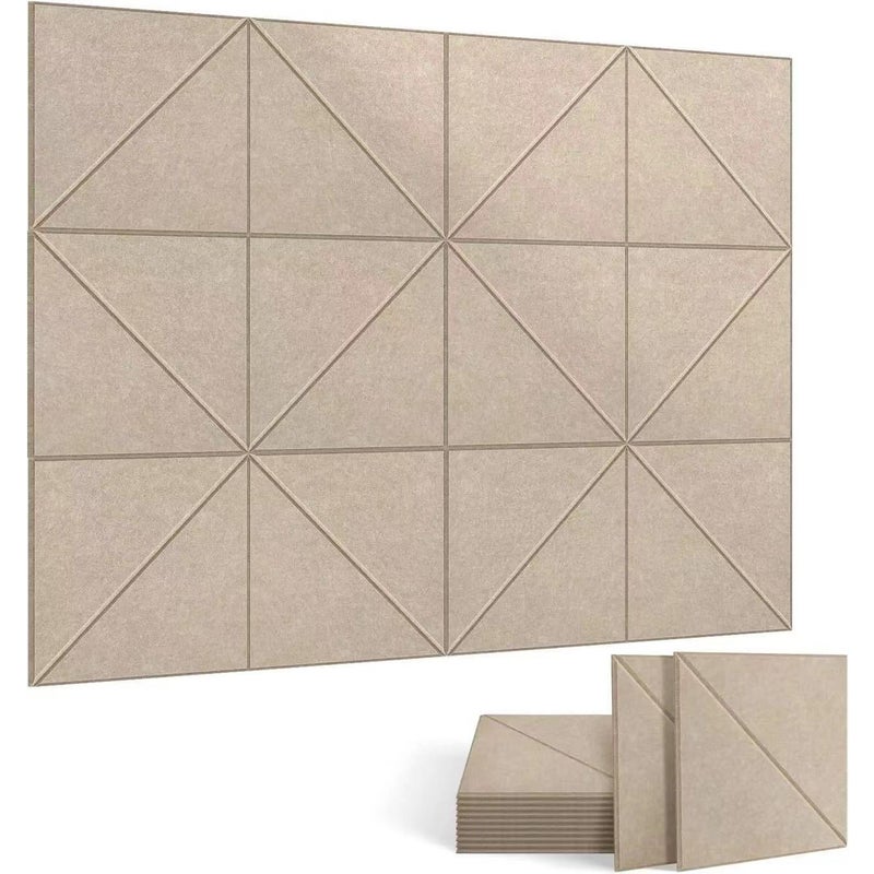 Zestaw samoprzylepnych paneli akustycznych wyściółka dźwiękochłonna z poliestru panele ścienne dźwiękochłonne o wysokiej gęstości x cm morelowe