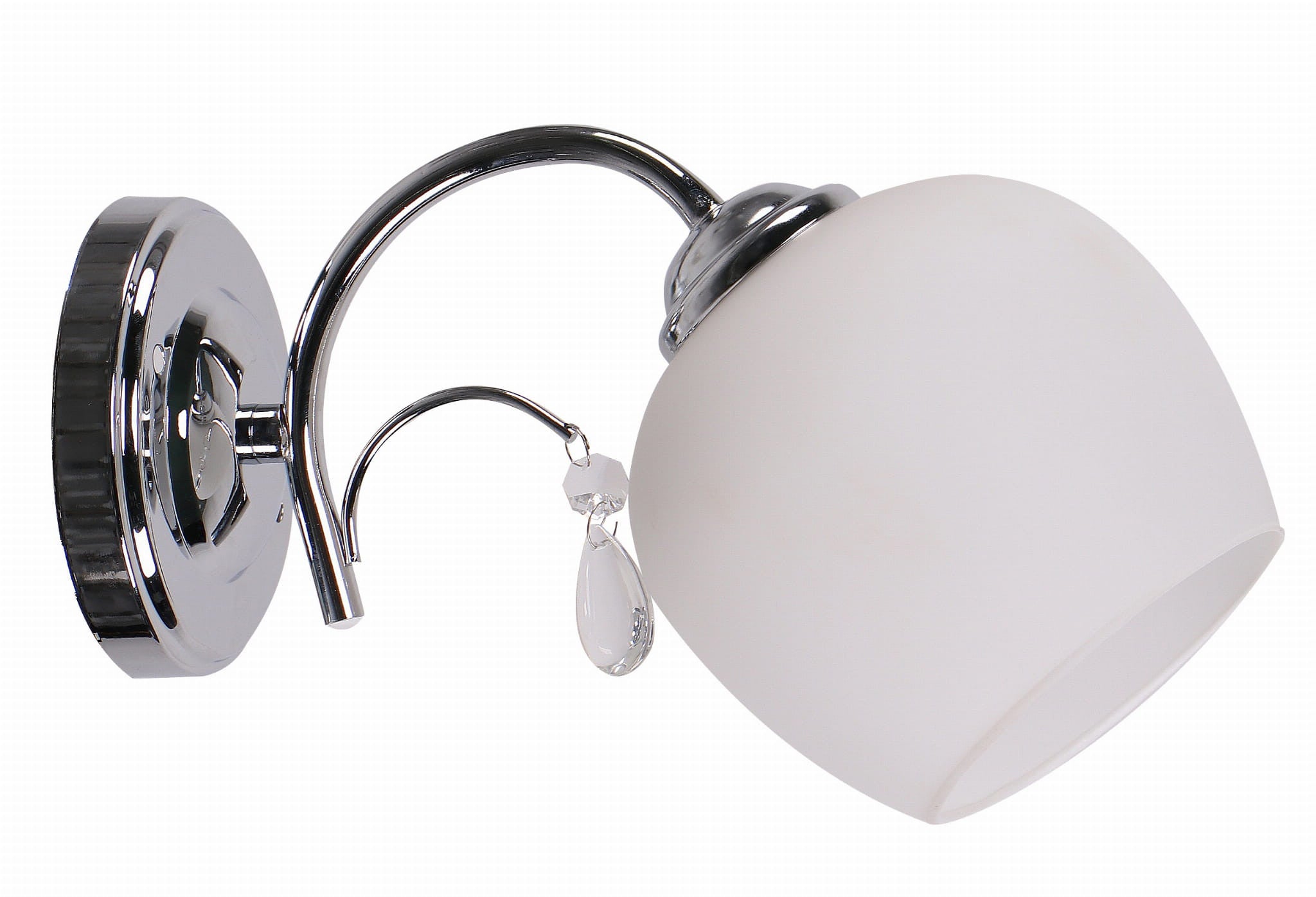 Kinkiet ścienny Zachera chromowany biały 1xE27x40W wym: 17 x 25,5 x 13 cm szkło IP20 Candellux