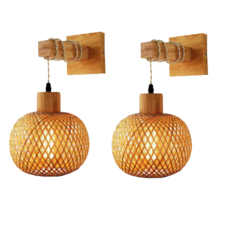 Lanterne "Musu" En Bambou Tissé - Taille M - 2