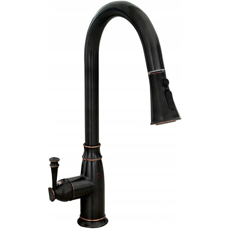 Bateria kuchenna Rea Deco Czarna Postarzana