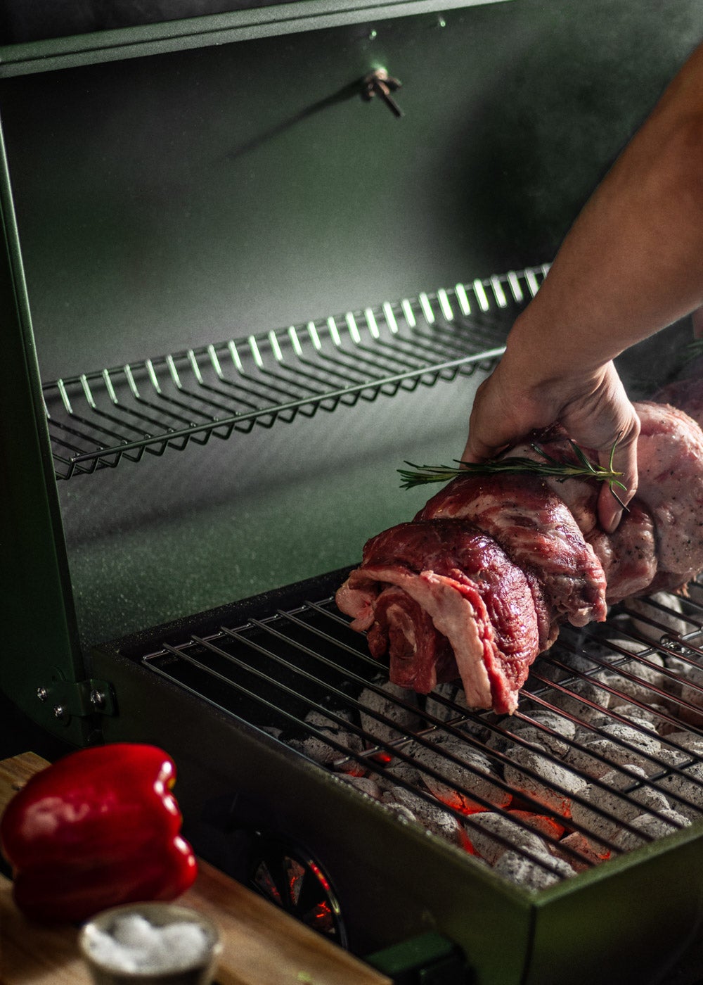 Barbecue Affumicatore CREATE SMOKEY COMPACT | Acciaio Inox Portatile | Controllo Temperatura | Leggero E Facile Da Trasportare