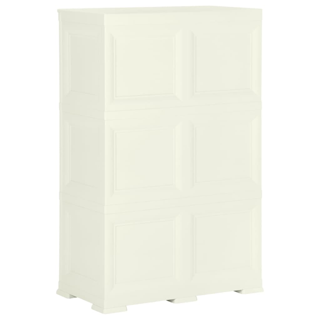 Armoire plastique 79x43x125 cm design bois glace à la vanille vidaXL - 4