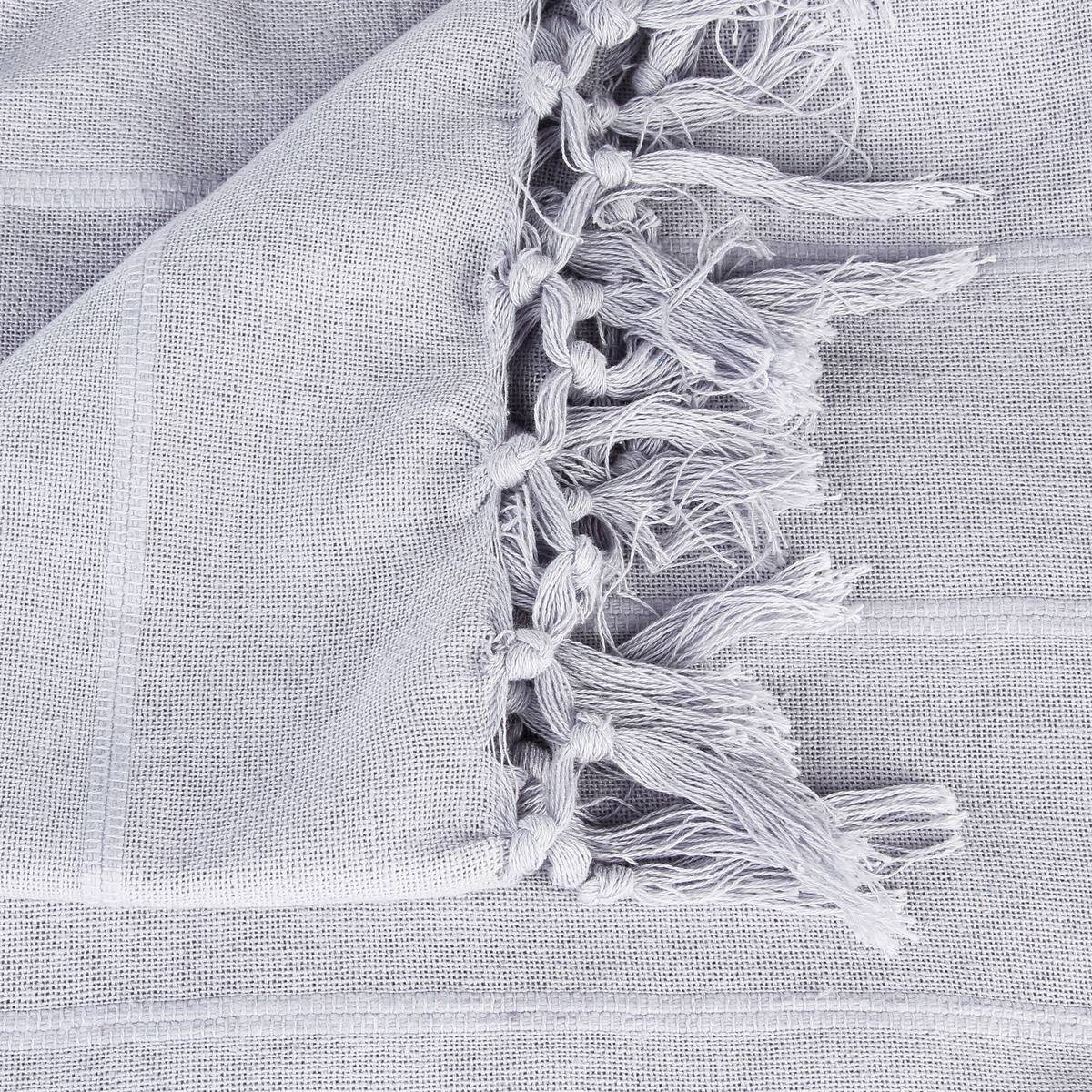 Jeté de lit en coton - gris clair 160x220 cm - Atmosphera créateur d'intérieur - 4