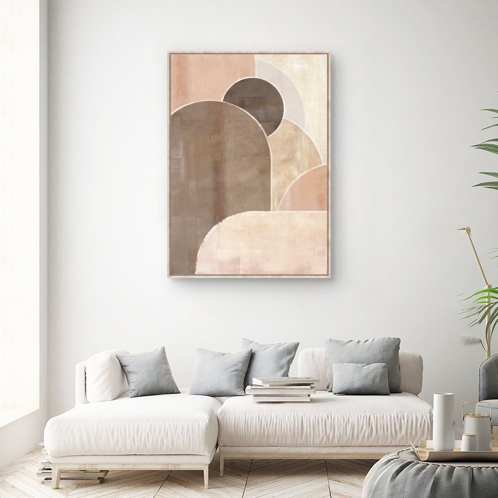 Toile encadrée Courbes élégantes / 100x140cm / Cadre Effet naturel / Fabriqué en France / Déco murale / DADA ART - 2