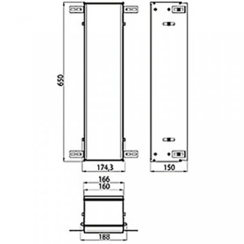 emco asis modules 150 : cadre d'encastrement pour asis modules de 654 mm, 974000041 - 4