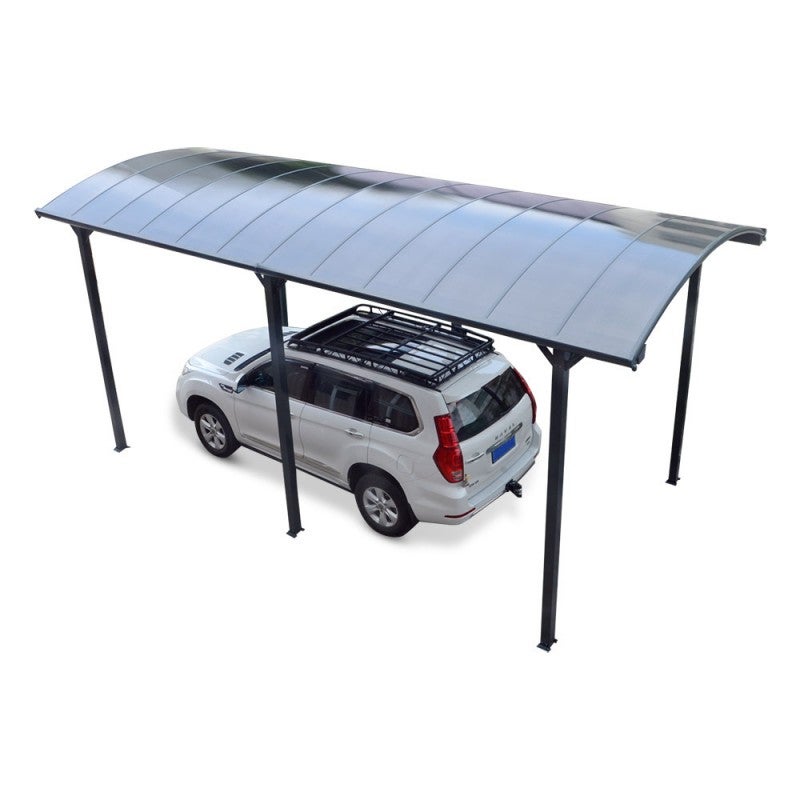 X-Metal Carport aluminium 27,36 m² pour camping-car toiture polycarbonate 6mm anti-UV Anthracite - 5