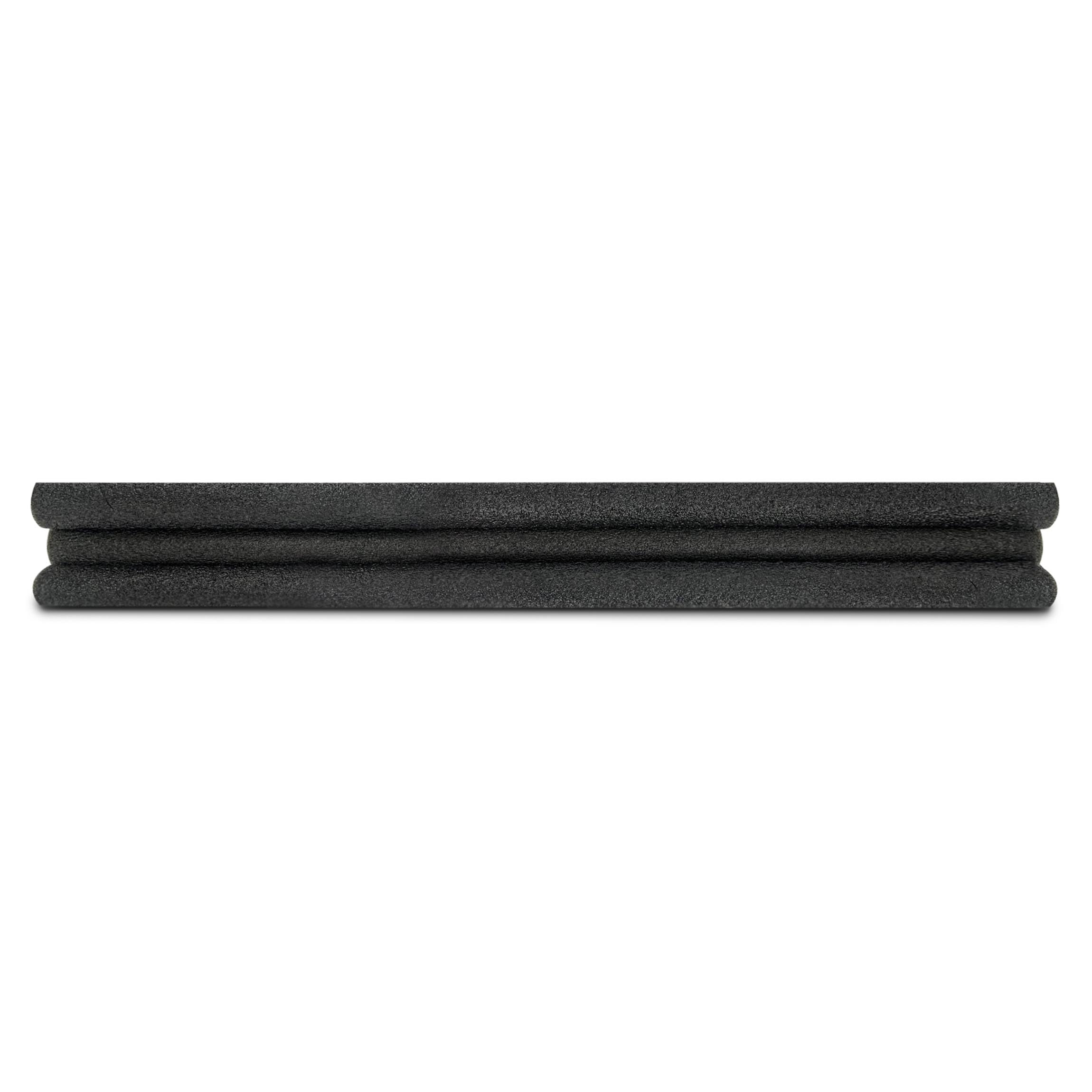 Pack De Burlete Bajo Puerta Doble Zócalo Aislante Frío/ruido Negro