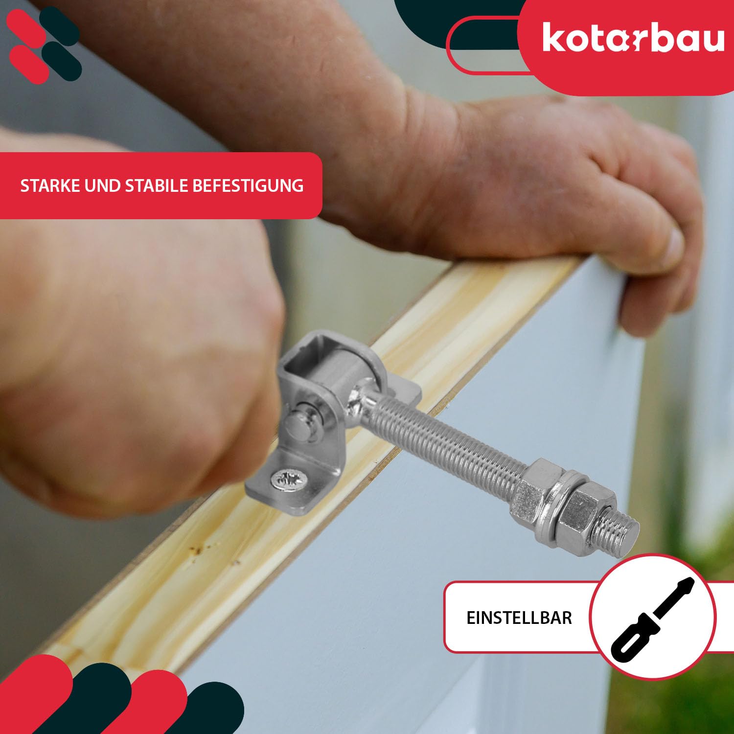 Charnière de portail galvanisées réglable M12 115mm, la solution parfaite pour tout type de portail - KOTARBAU - 4