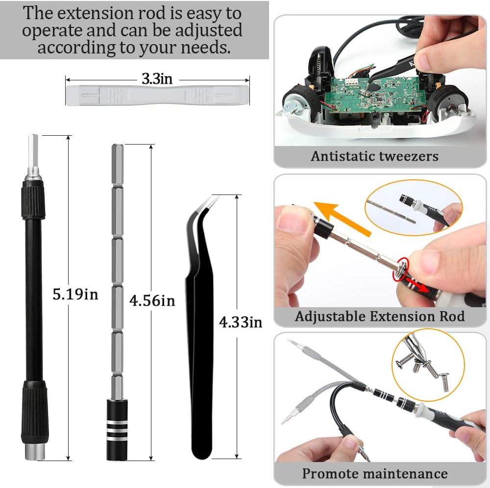 Kit di memoria magnetica mini cacciavite di precisione 138 in 1 per fissare laptop, iPhone, PC, Macbook, Xbox - 2