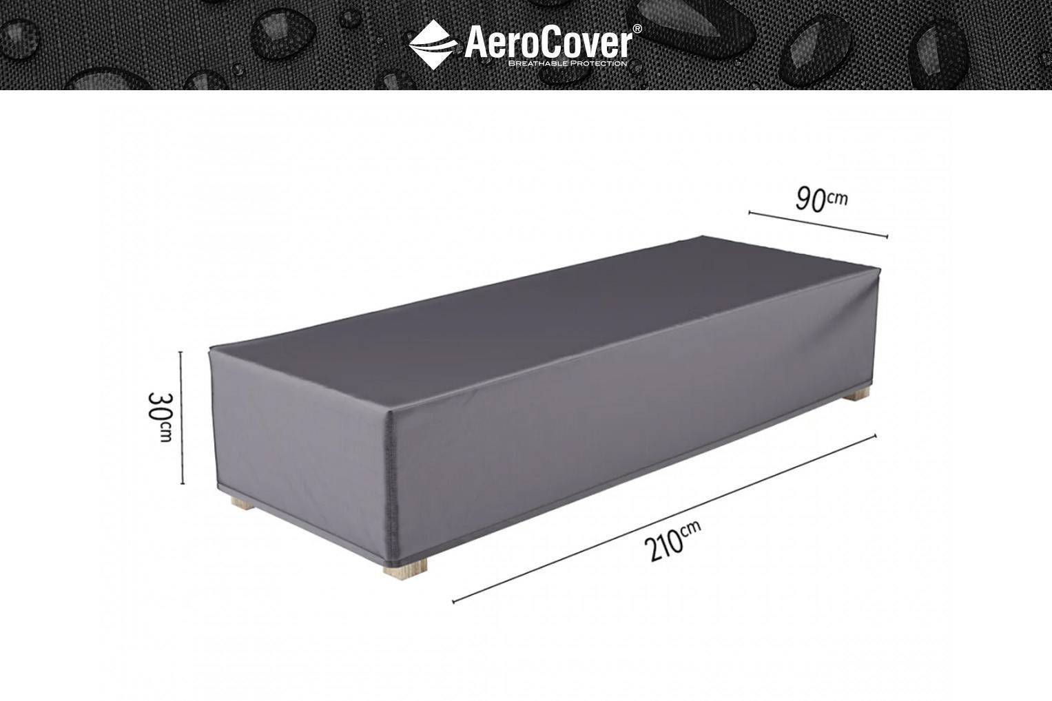 Husa mobilier gradina AeroCover pentru sezlong, 210x90x30 cm, dreptunghiulara, antracit