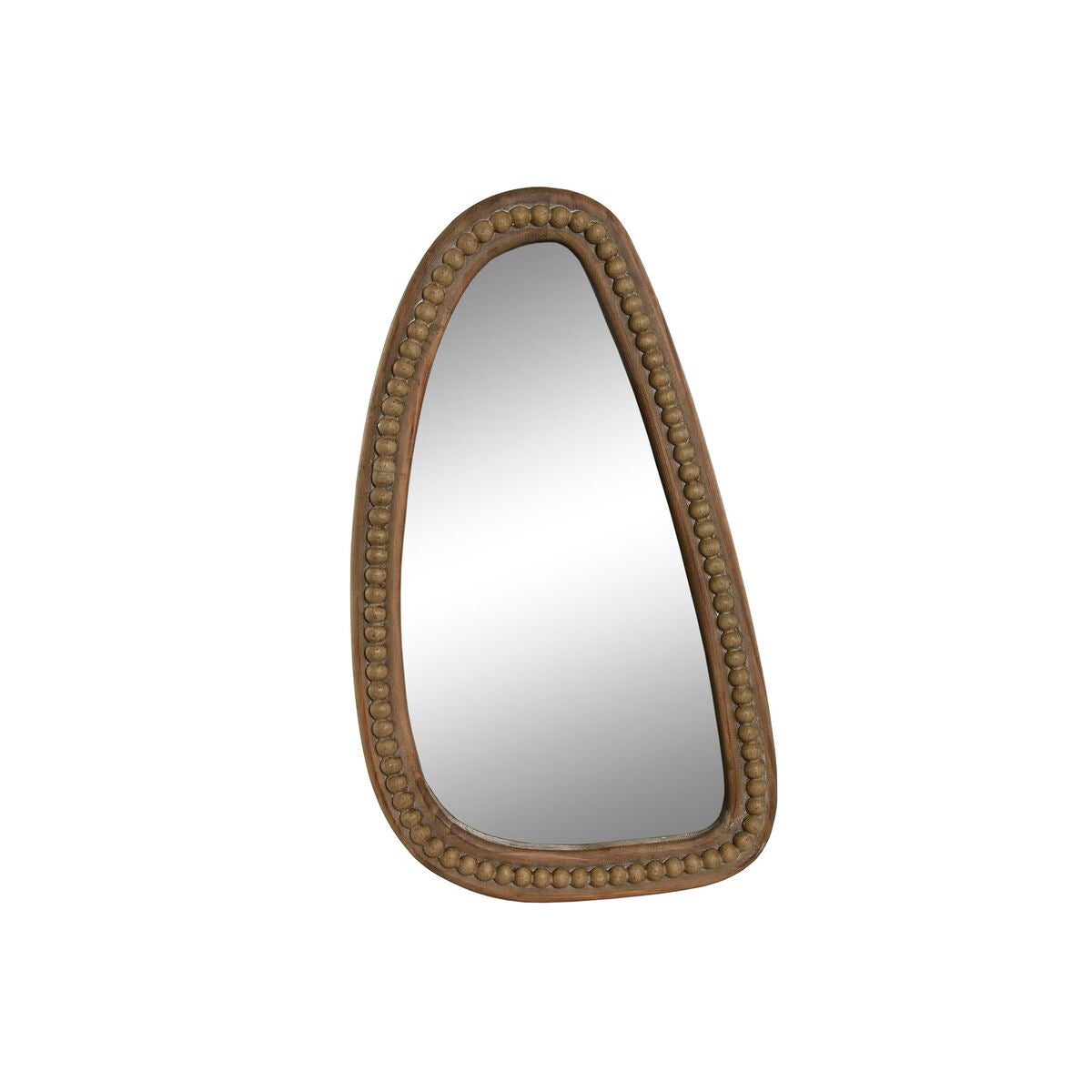 Espejo de pared home esprit marrón madera colonial bolas 34 x 4 x 60 cm