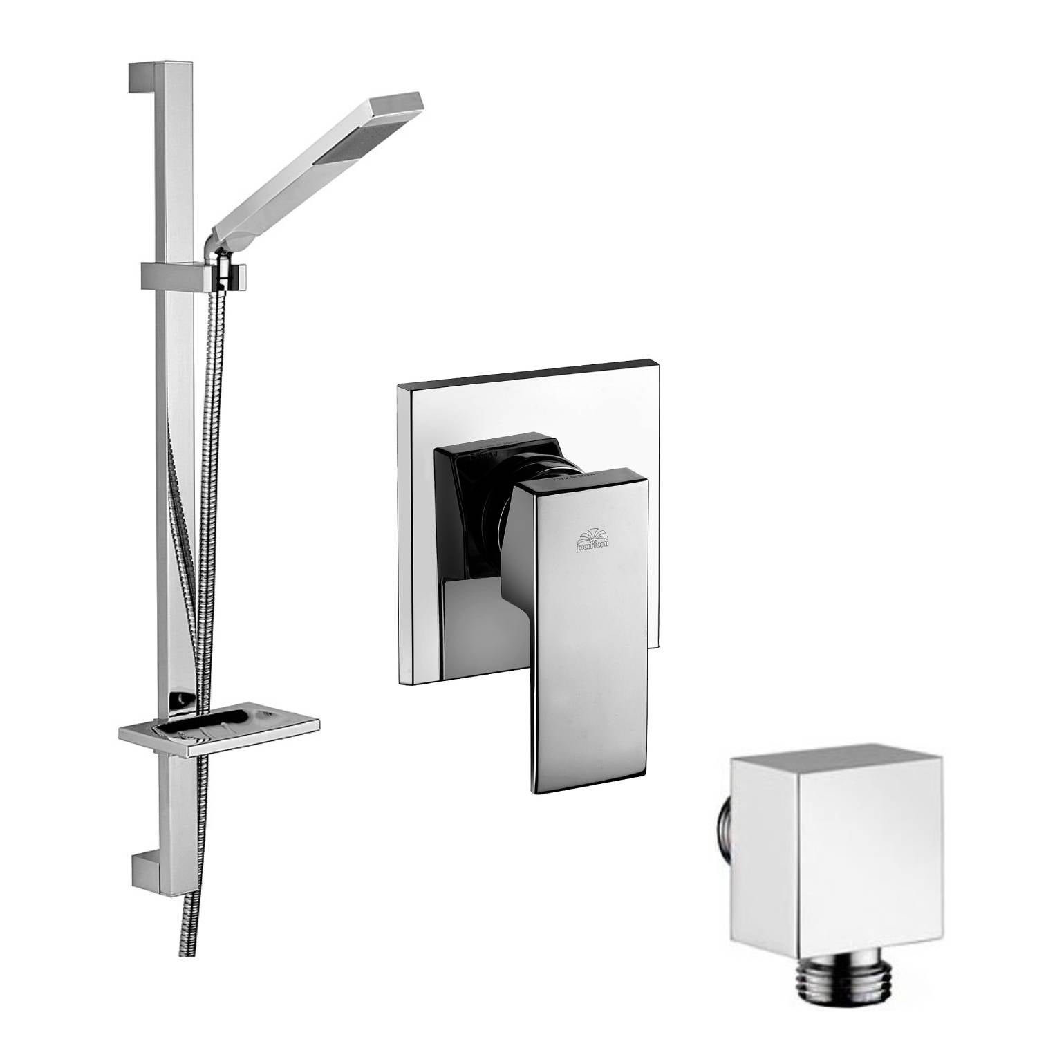 Mitigeur Gris Avec Douche Extérieure Et Système De Verrouillage RK Reich Switch - Kit Complet