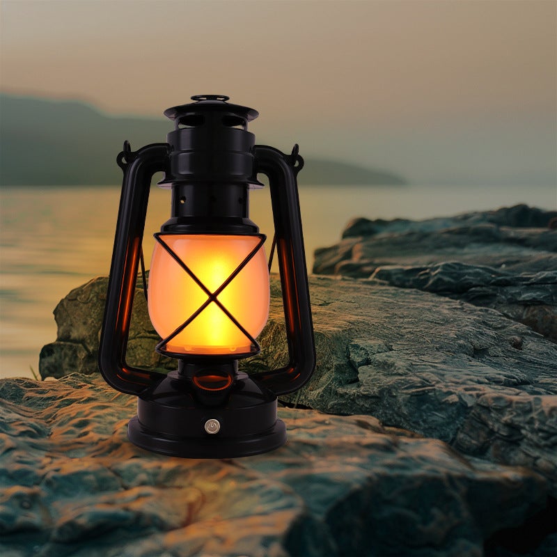 Lampa kempingowa LED w stylu vintage na baterie, lampa barowa LED, lampa wisząca ogrodowa, lampa ogrodowa z trzema trybami oświetlenia