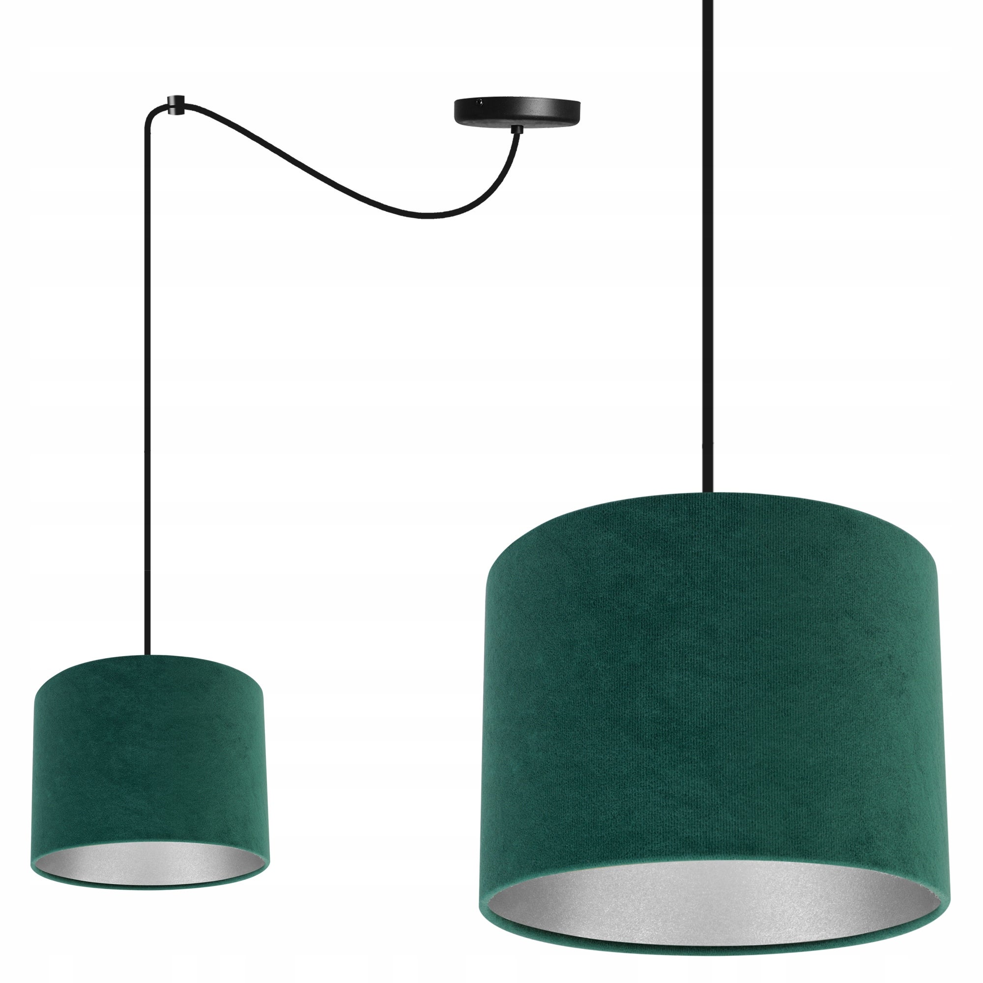 Lampa sufitowa wisząca Spider Mediolan classy 1xE27 abażur owalny zielony Light Home LH