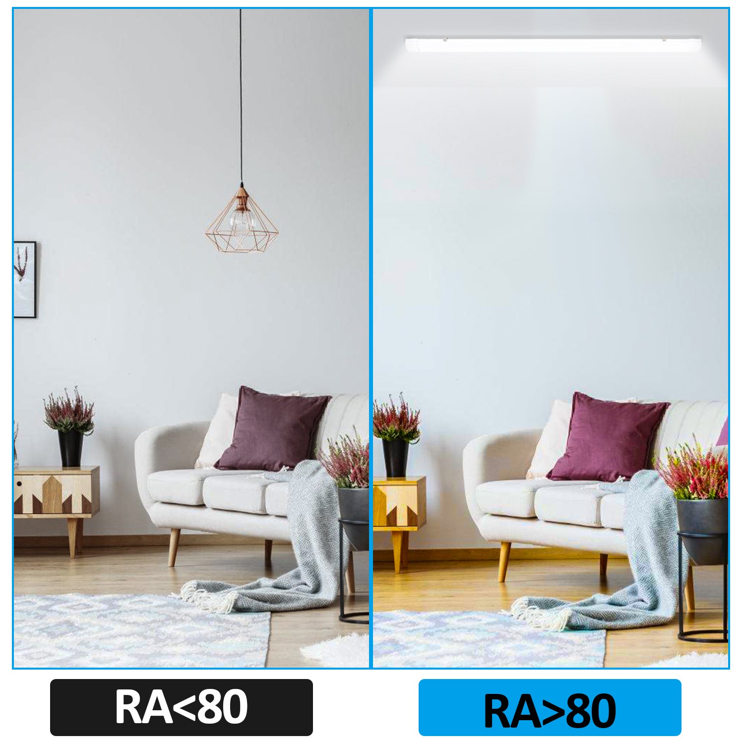 Bandeau LED extra-plat 36 W 120 cm étanche IP65, éclairage blanc neutre interconnectable pour dressing - 7