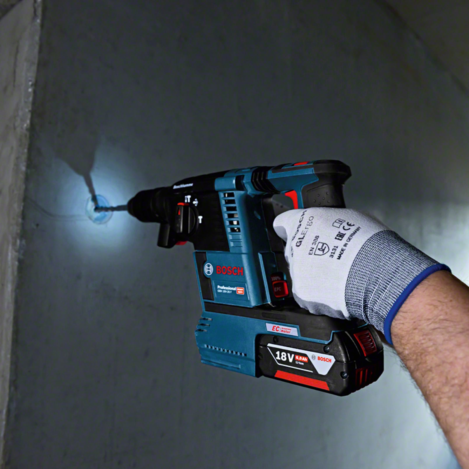 Bosch Professional 18V System GBH 18V-26 F Martello perforatore a batteria (potenza del colpo da 2,6 J, incl. mandrino a cambio rapido 13 mm, impugnat - 5