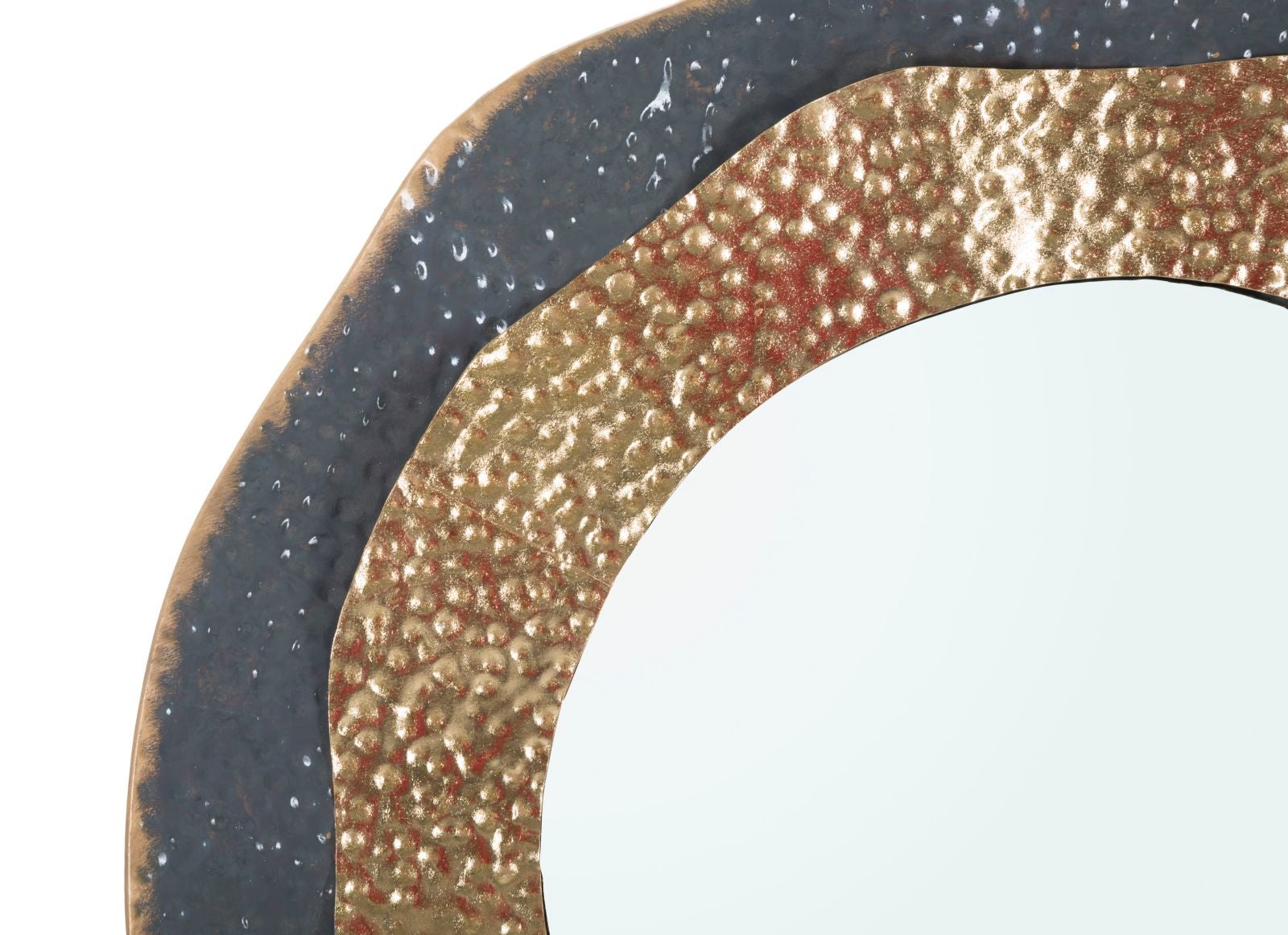 Specchio da parete rotondo cerchi in metallo multicolore Ø cm 65,5x5 - 2