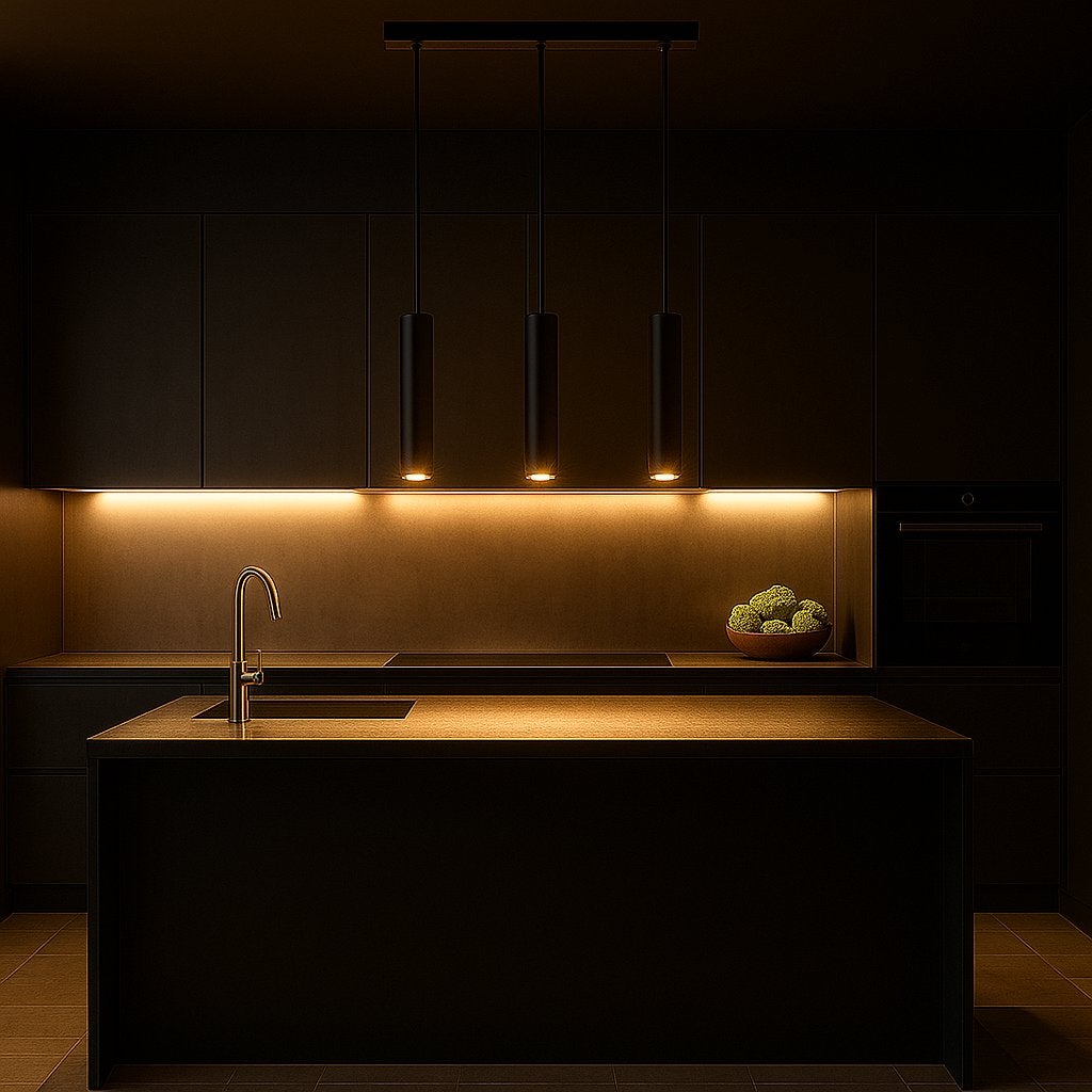 Lampa wisząca Keon LED GU10 3-punktowa 96 cm IP20 sufitowa slim czarna MasterLED - 8