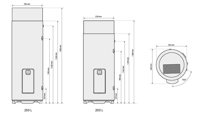Chauffe-eau thermodynamique Égéo vertical 250L - ATLANTIC - 232517