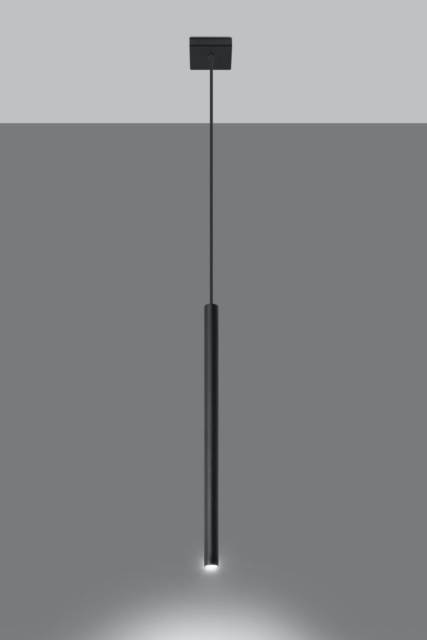 Lampa wisząca Pastelo czarna 1xG9x12W punktowa tuba wym: 100 x 8 x 8 cm metal Sollux Lighting - 4