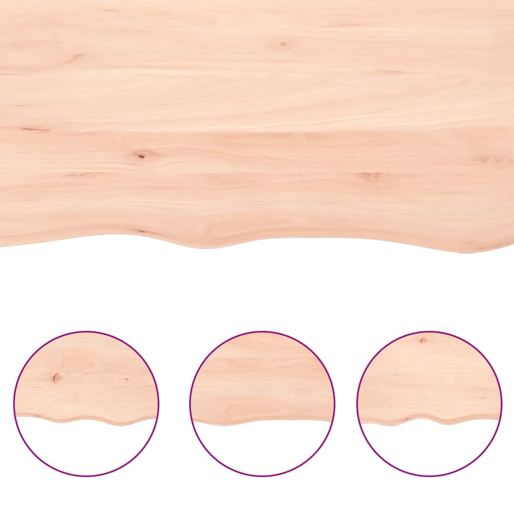 Étagère murale 80x20x4 cm bois de chêne massif non traité- COMFORTXL - 4