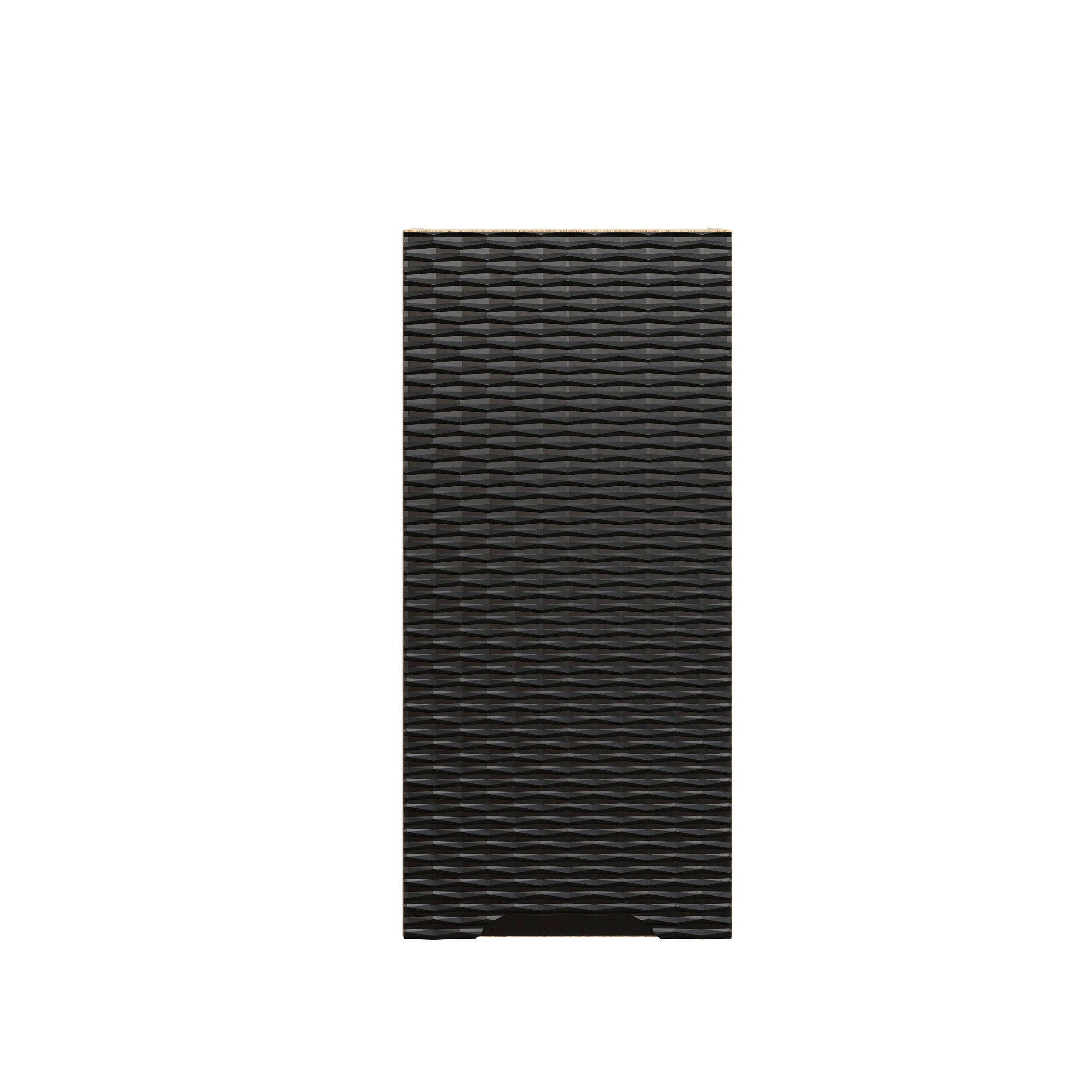 Szafka łazienkowa OCEAN 35 cm czarna dąb olejowany front 3D MDF wisząca - 6