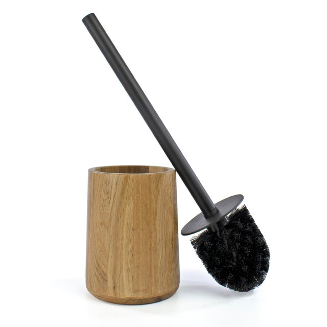 Porte-brosse de toilette Chêne marron mat