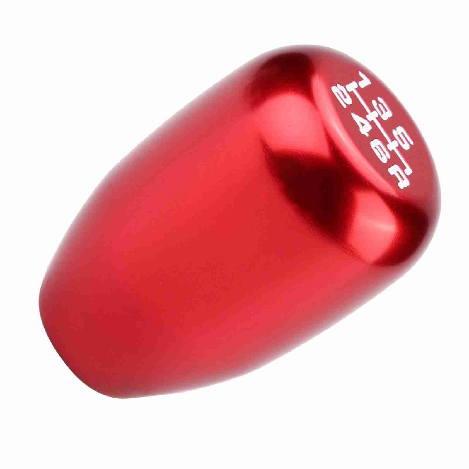 Wakects Pomello del cambio per auto, pomello del cambio a 6 velocità, manico in ABS + pelle scamosciata, leva del cambio, ricambio per (parte superiore nera