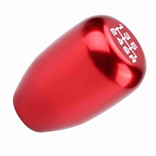 Wakects Pomello del cambio per auto, pomello del cambio a 6 velocità, manico in ABS + pelle scamosciata, leva del cambio, ricambio per (parte superiore nera Wakects Pomello del cambio per auto, pomello del cambio a 6 velocità, manico in ABS + pelle scamosciata, leva del cambio, ricambio per (parte superiore nera