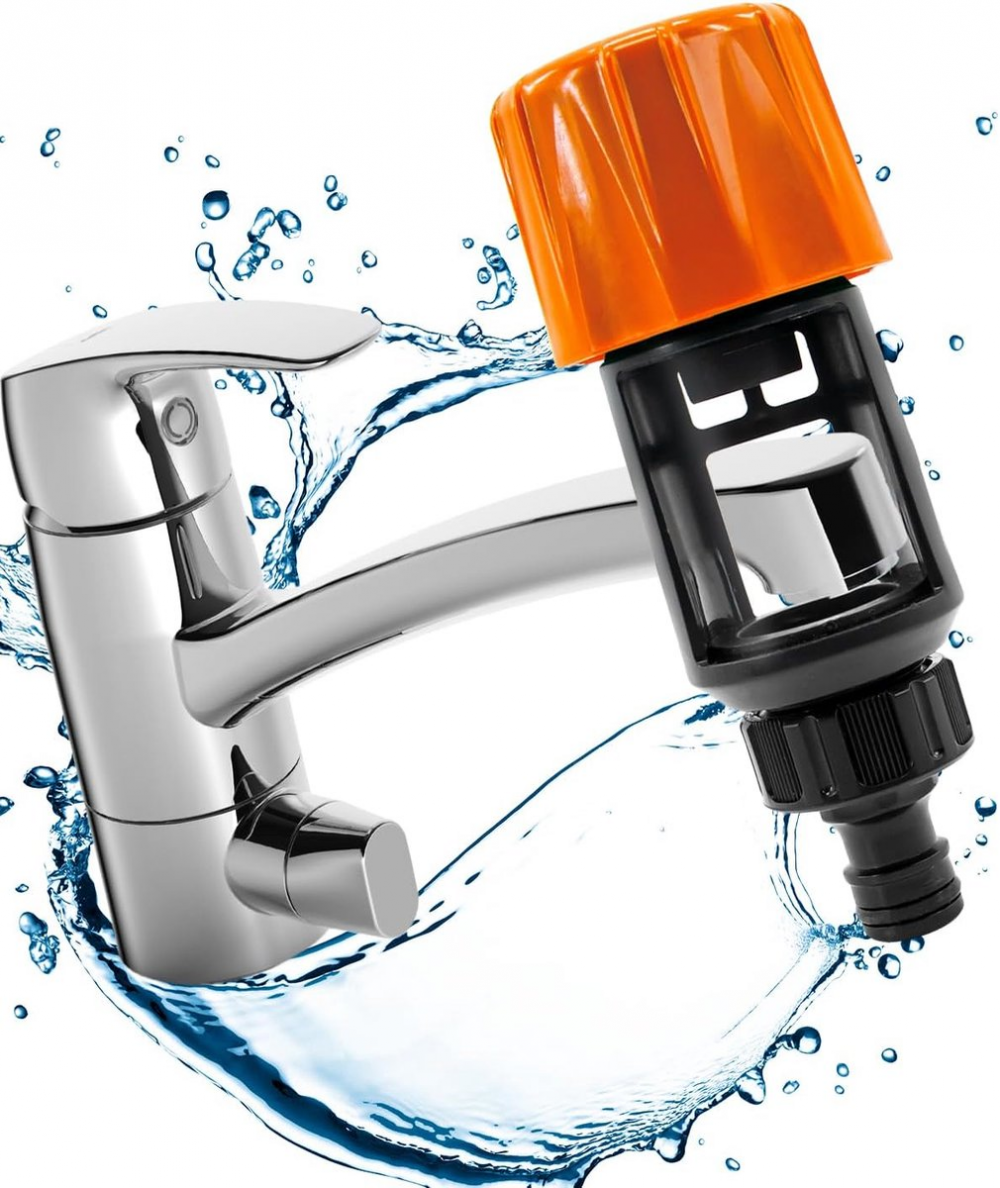 Złącze do węża ogrodowego – 2 sztuki – Adapter z kranu kuchennego/łazienkowego do węża ogrodowego – ABS – kompatybilne z Hozelokes