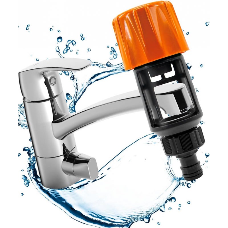 Złącze do węża ogrodowego – 2 sztuki – Adapter z kranu kuchennego/łazienkowego do węża ogrodowego – ABS – kompatybilne z Hozelokes