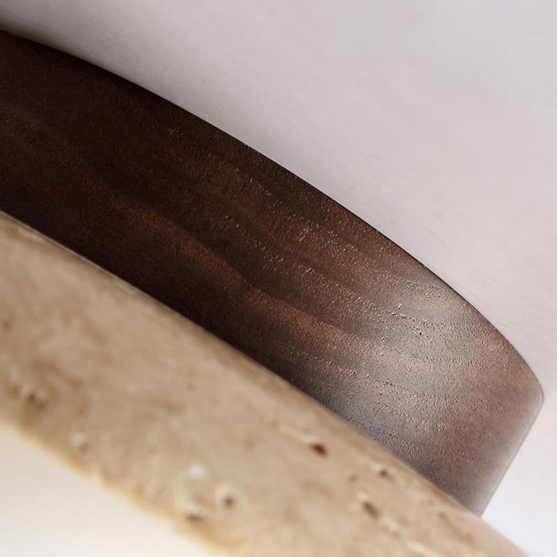 Semi-recessed ceiling light in natural marble, vintage farmhouse style ...