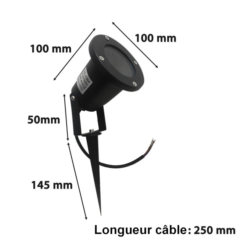 Spot à Piquer LED Extérieur IP65 pour Ampoule GU10 - SILAMP - 3