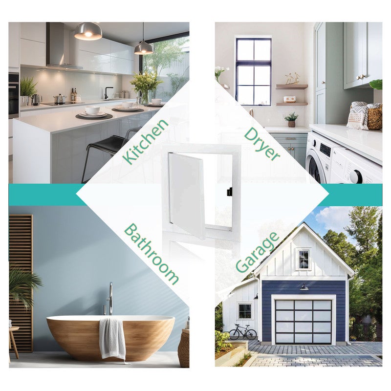 AIROPE Trappe de Visite 300x500 mm Acier, Fermeture Magnétique, Ouverture Gauche/Droite, Panneau d’Accès pour Eau, Mur, Baignoire, Fusibles, Fils - 7