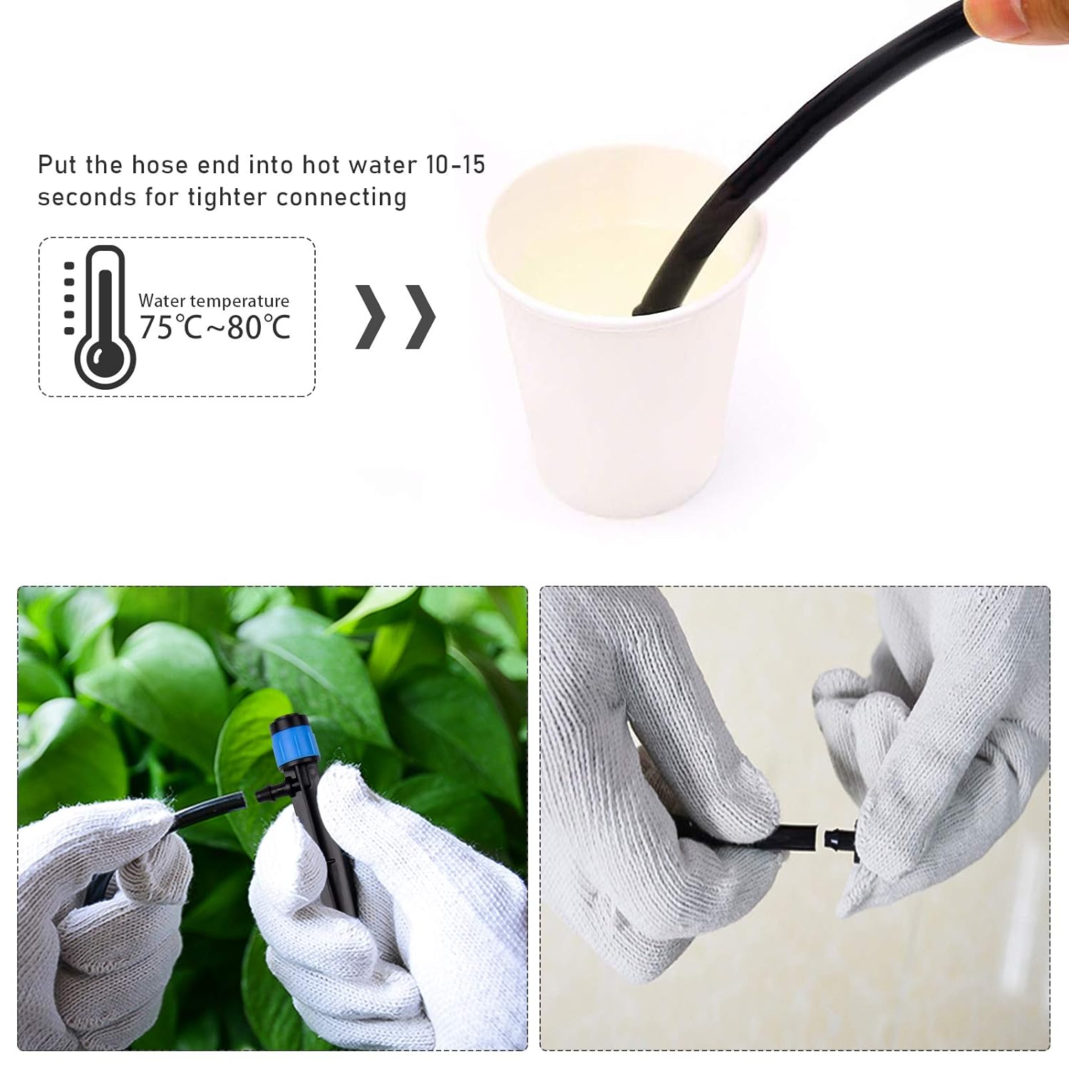 Goutteur d'irrigation, micro-arroseur réglable à 360 degrés, pour l'irrigation de la pelouse de serre, 100 pièces (bleu). - 5