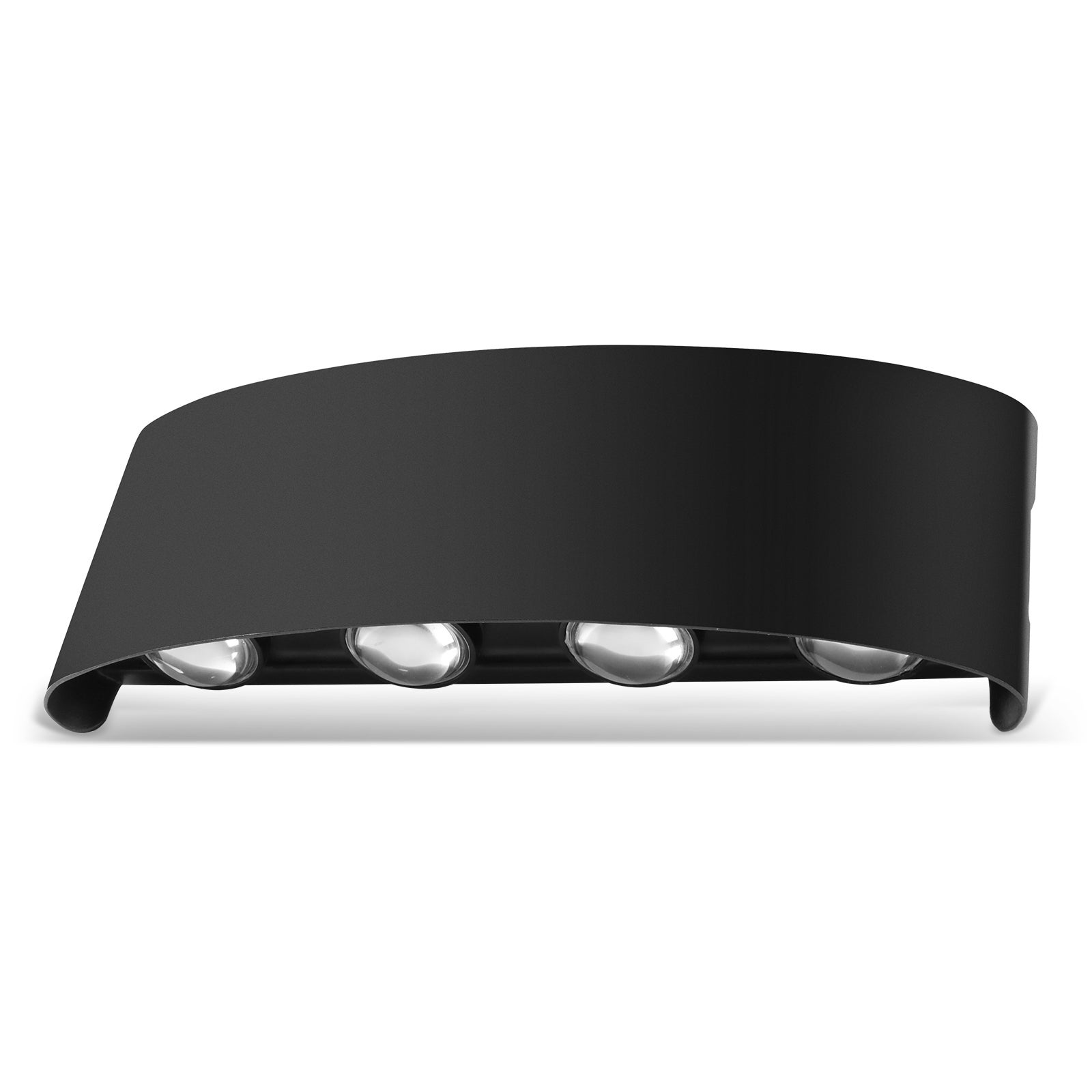 Applique murale LED intérieure/extérieure avec arrivée électrique, Luminaire de salle de bains, Noir, Aluminium, IP65, 640LM, 3000K, Lot de 2, LOVHAUS - 2