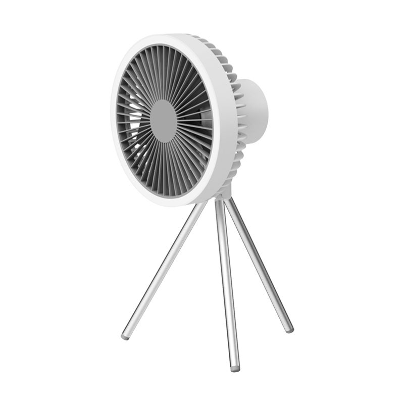 Wiszący wentylator LED 7-calowy ze statywem, oświetlenie kempingowe USB z wentylatorem, przenośny wentylator biurkowy, 3 prędkości