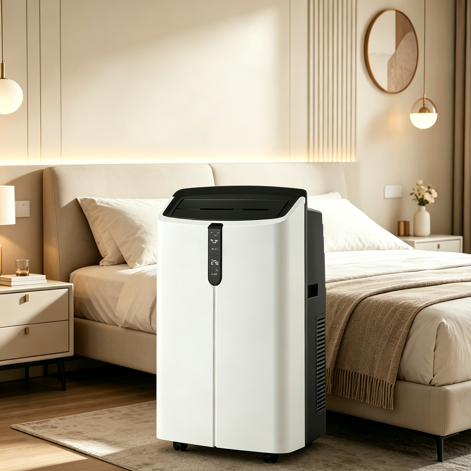 Climatiseur Mobile Silencieux 12000 BTU, 5 en 1 Climatiseur Portable, Refroidissement, Déshumidification, Ventilation, Mode Sommeil, 46,5m² - 3