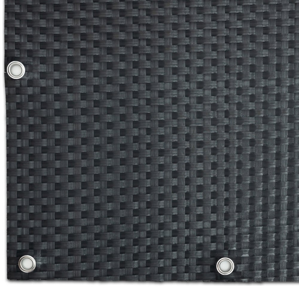 Brise Vue Polyrattan 90x300 cm Anthracite avec Cillets Métalliques pour Jardin Balcon Terrasse - 3