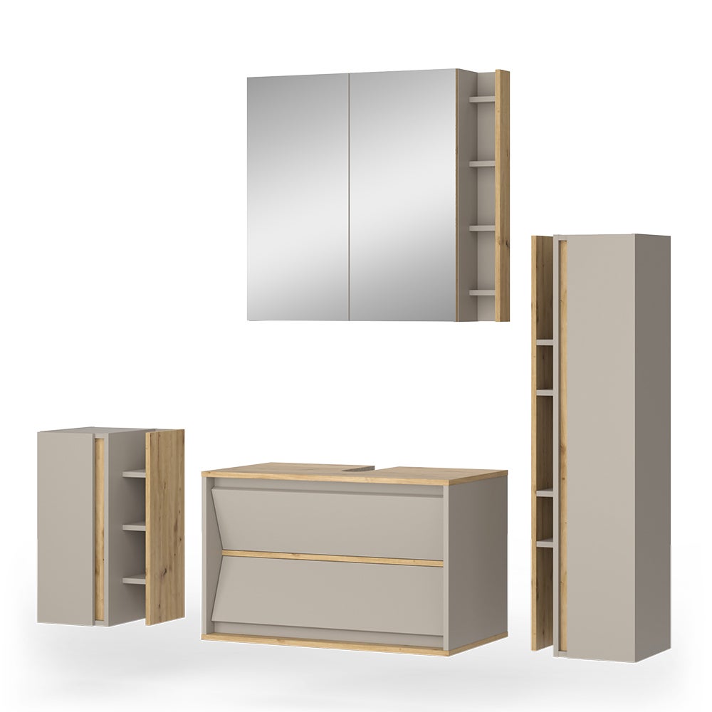 Vicco Zestaw mebli łazienkowych Edelin, Kaszmir, 4 części