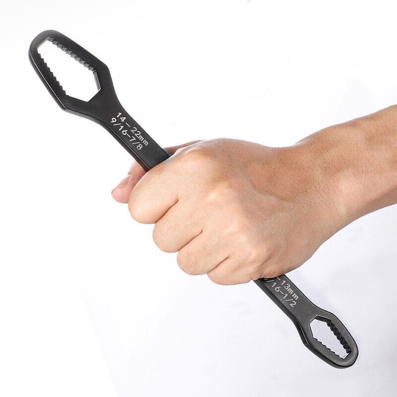 Uniwersalny klucz, samozaciskowy z podwójną głowicą, klucz wielofunkcyjny, klucz Torx z podwójną głowicą 8mm-22mm (czarny)