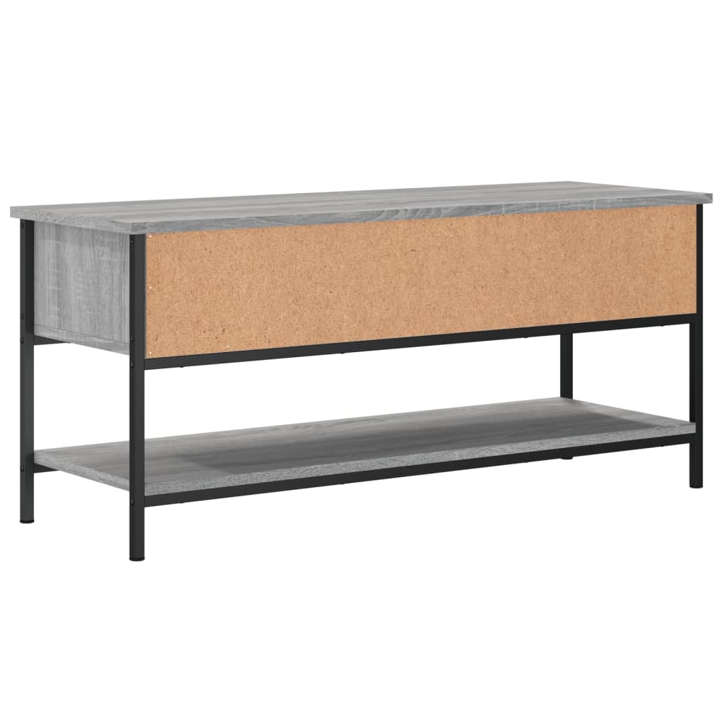 Meuble TV sonoma gris 100x35x45 bois d'ingénierie - 6