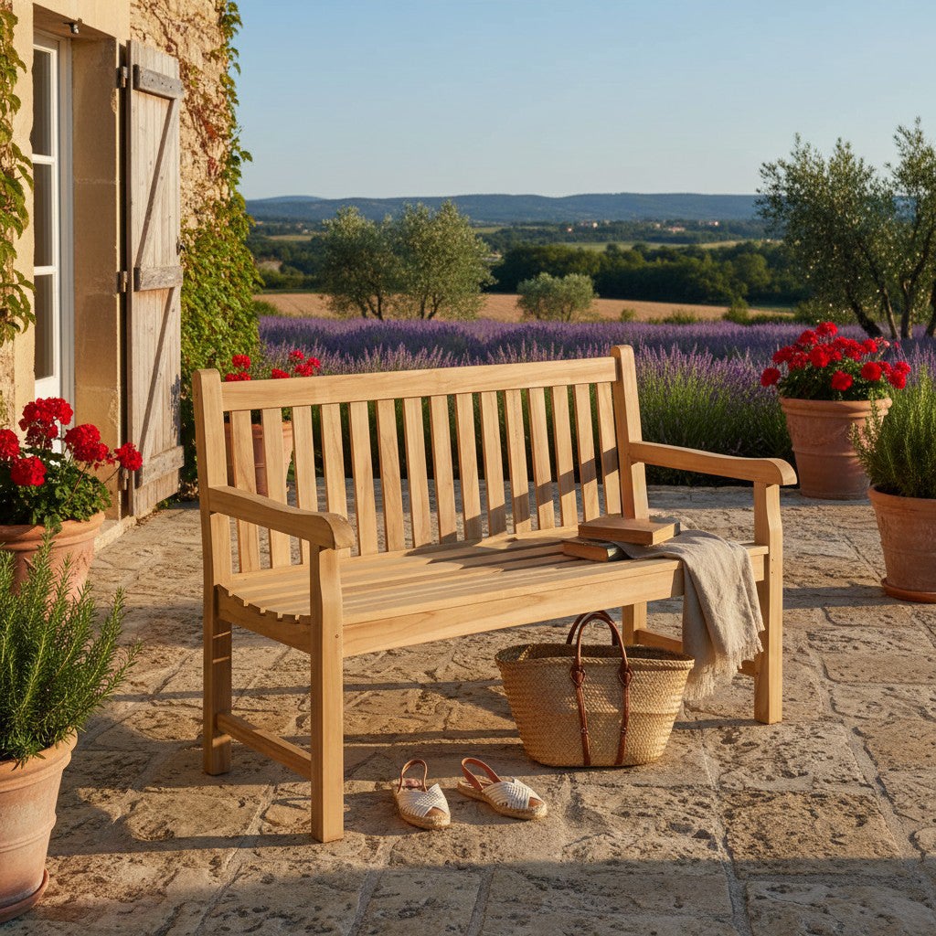 Banc en teck massif Notting Hill 130 cm - 6