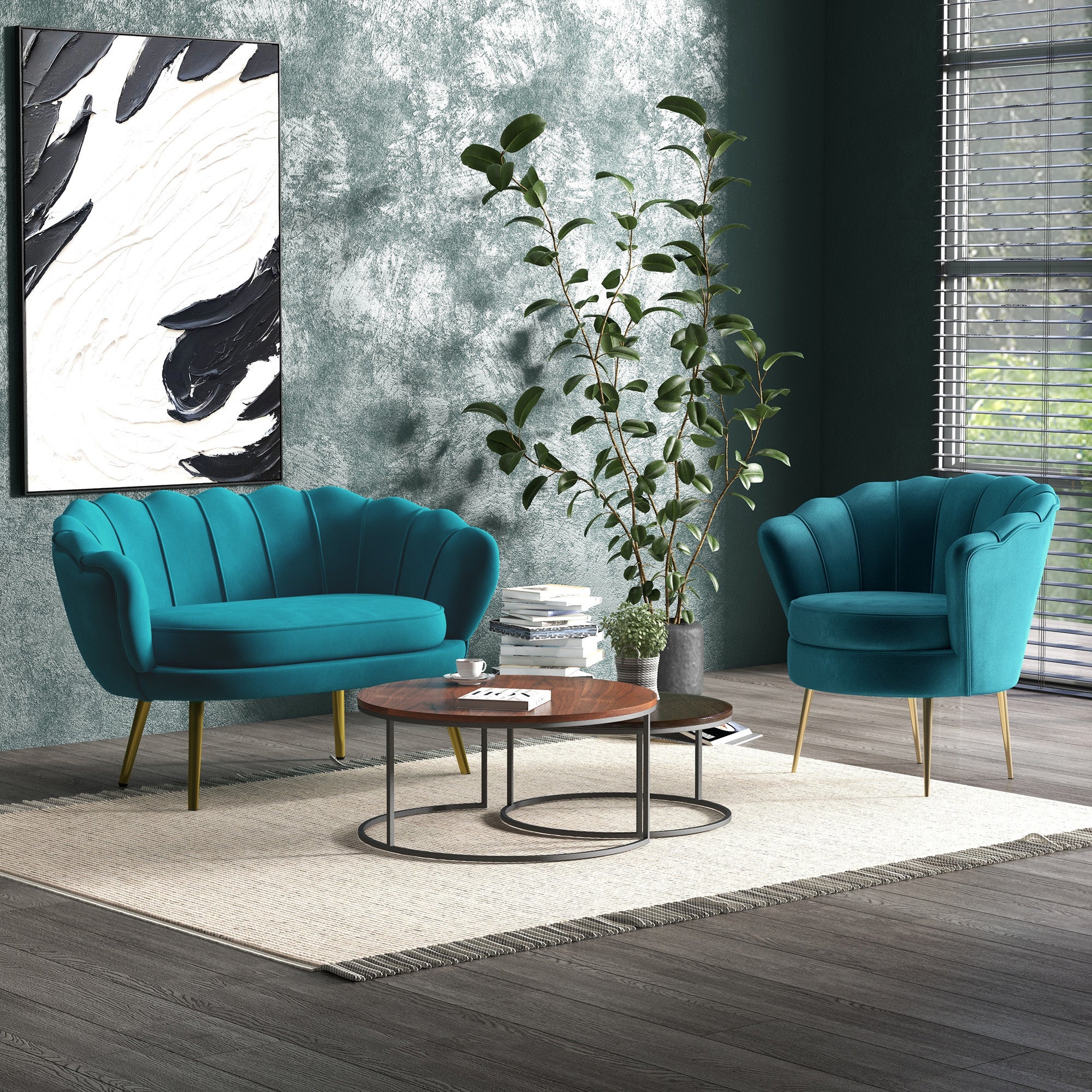 canapé tissu Polyester HOMCOM - 2