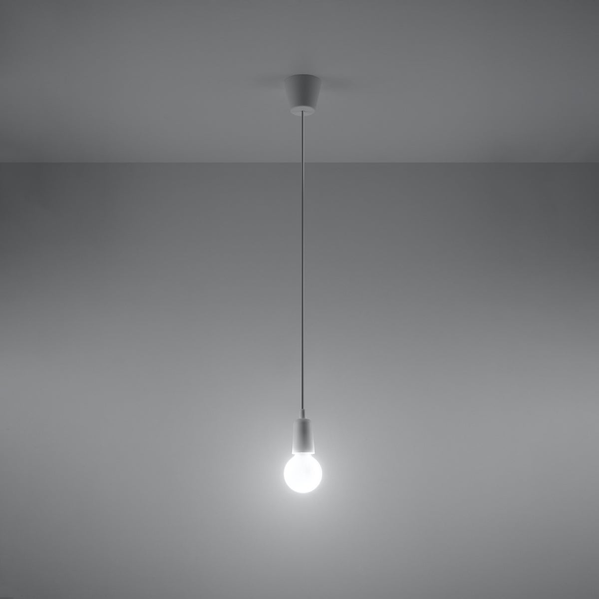 Lampa wisząca ASTIS 1 biała LED 3000K - 9x9x90cm Sollux