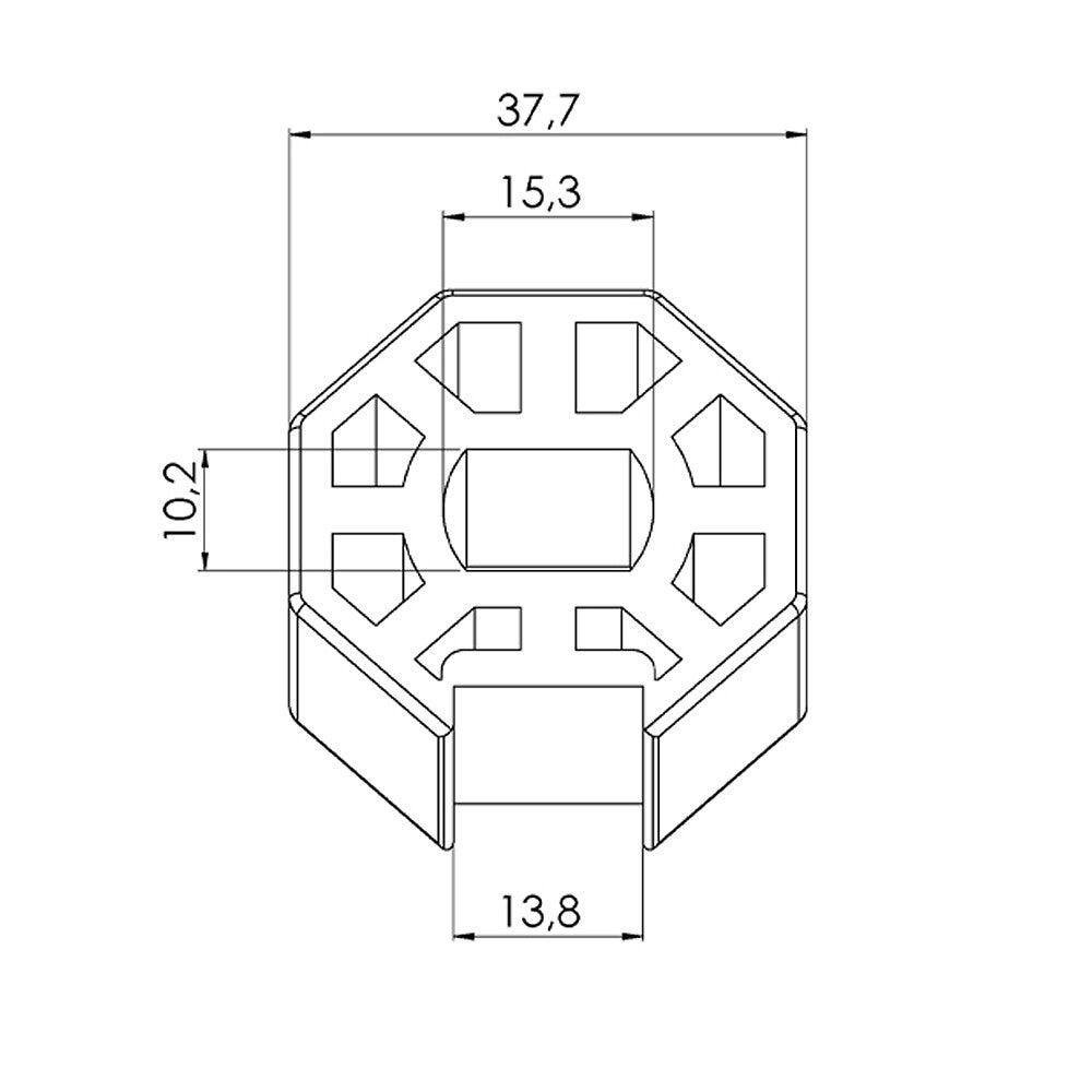 Kit adaptateur pour moteur de volet roulant filaire Ø 35 mm dans tube OCTO Ø 40 mm - 2