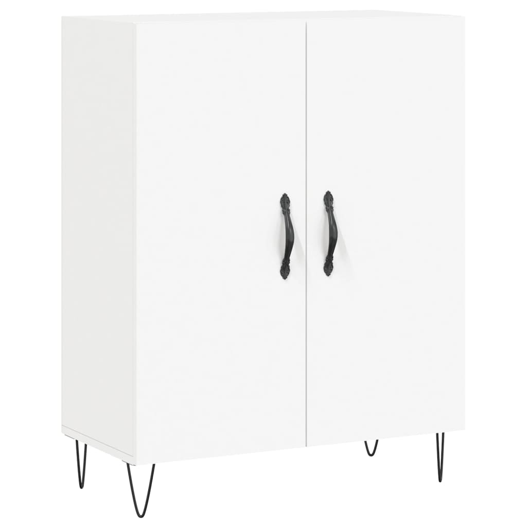 Buffet haut Blanc 69,5x34x180 Bois d'ingénierie - 7