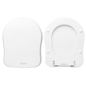 Copriwater Ideal Standard Ala Come Originale - Tavoletta WC In Legno Rivestito Poliestere, Bianco, Made In Italy
