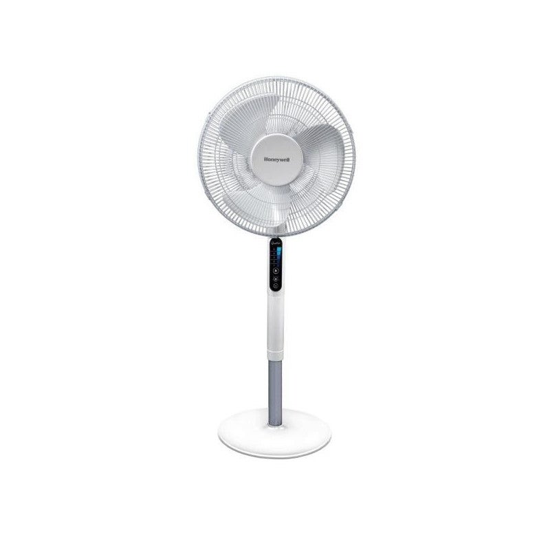 Honeywell Advanced QuietSet Ventilador de Pie Oscilante, 5 Ajustes de Velocidad, Función de Temporizador, Oscilación de 70°, Altura Regulable, Mando a Distancia, Fácil de Usar, HSF600B