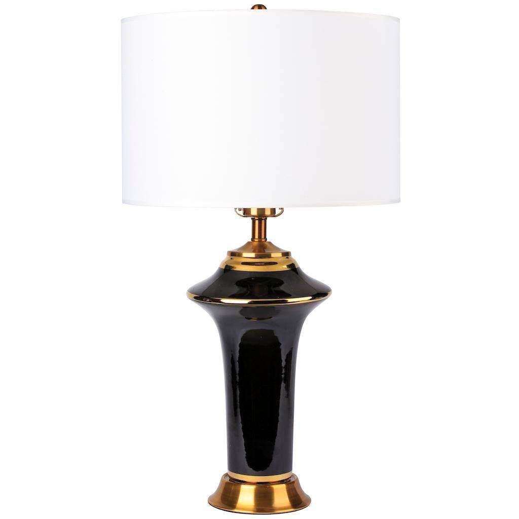 Lampa stołowa ceramiczna MODERN czarna MT525C-BL Como